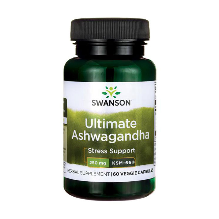 Ашваганда Swanson Ultimate Ashwagandha KSM-66, 250 мг, 60 вегетеріанських капсул